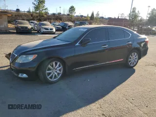 2009 Lexus LS 460 with VIN JTHCL46F095004555, listed as a Copart auction lot 46219955 with 180,794 mi miles and Salvage Title. Bid and sale history available at DreamBid. Image 1.