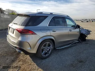 2020 Mercedes-Benz GLE with VIN 4JGFB4JB5LA238996, listed as a Copart auction lot 47248725 with 52,871 mi miles and Salvage Title. Bid and sale history available at carsss.com. Image 3.