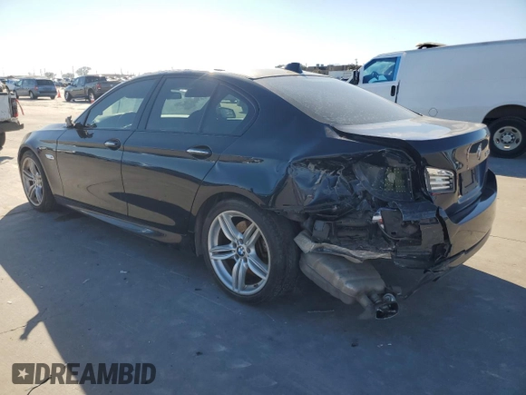 2013 BMW 5 Series 550i with VIN WBAFR9C50DDX80153, listed as a Copart auction lot 43180625 with 128,521 mi miles and Salvage Title. Bid and sale history available at carsss.com. Image 2.