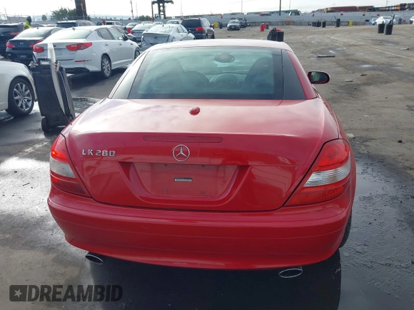 2008 Mercedes-Benz SLK-Class 3.0L with VIN WDBWK54F58F177151, listed as a IAAI auction lot 41516954 with 201,431 mi miles. Bid and sale history available at carsss.com. Image 16.