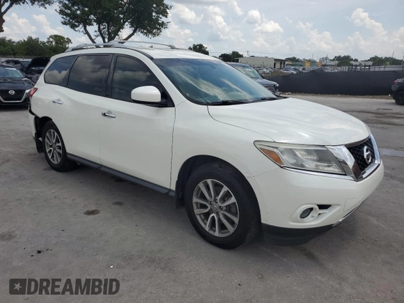 2015 Nissan Pathfinder SV with VIN 5N1AR2MN9FC712585, listed as a Copart auction lot 58863605 with 160,588 mi miles and Salvage title. Bid and sale history available at DreamBid. Image 4.