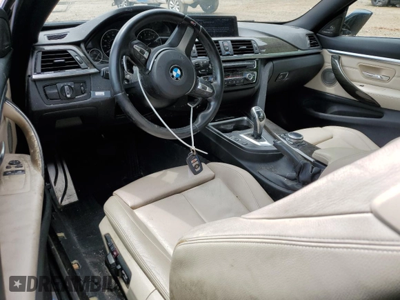 2015 BMW 4 Series 435i with VIN WBA3R1C50FK193213, listed as a Copart auction lot 58164215 with 109,366 mi miles and Salvage title. Bid and sale history available at DreamBid. Image 8.
