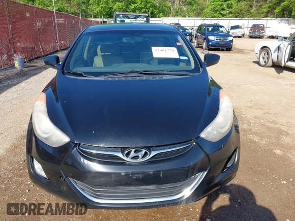 2012 Hyundai Elantra Limited with VIN KMHDH4AE4CU288433, listed as a IAAI auction lot 42001778 with 251,858 mi miles. Bid and sale history available at carsss.com. Image 13.