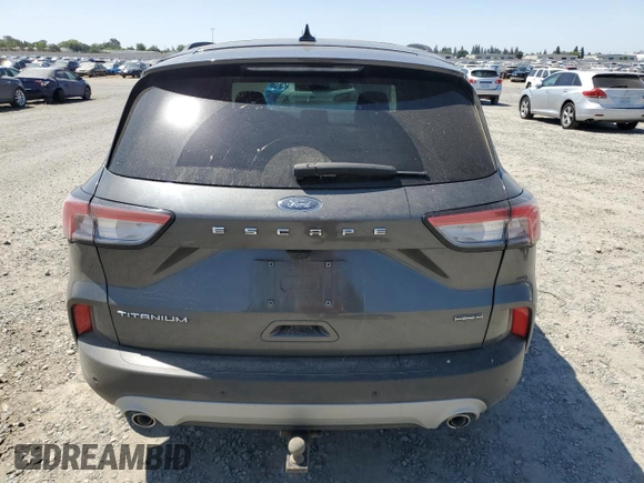 2020 Ford Escape Titanium Hybrid with VIN 1FMCU9DZ4LUA79387, listed as a Copart auction lot 62174835 with 82,486 mi miles and Salvage title. Bid and sale history available at DreamBid. Image 6.