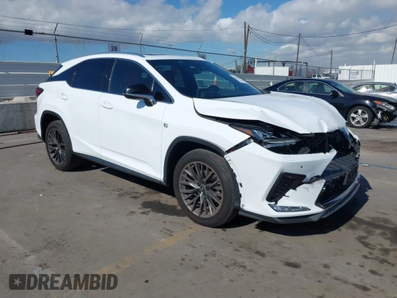 2021 Lexus RX with VIN 2T2SZMDA8MC289158, listed as a IAAI auction lot 41403874 with 84,981 mi miles. Bid and sale history available at carsss.com. Image 1.