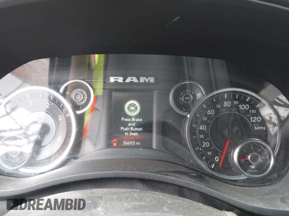 2020 Ram 2500 Big Horn with VIN 3C6UR5DL1LG261444, listed as a IAAI auction lot 41903347 with 56,693 mi miles. Bid and sale history available at carsss.com. Image 7.