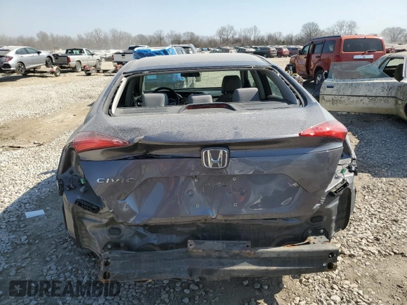 2019 Honda Civic Sedan LX with VIN 19XFC2F61KE020549, listed as a Copart auction lot 48212125 with 122,778 mi miles and Salvage Title. Bid and sale history available at carsss.com. Image 6.