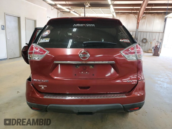 2016 Nissan Rogue SV with VIN KNMAT2MTXGP687680, listed as a Copart auction lot 49692535 with Not Provided miles and Salvage Title. Bid and sale history available at DreamBid. Image 6.