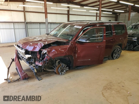 2024 Jeep Wagoneer Series II with VIN 1C4SJVBP5RS125624, listed as a Copart auction lot 47081885 with 25,080 mi miles and Salvage title. Bid and sale history available at DreamBid. Image 1.