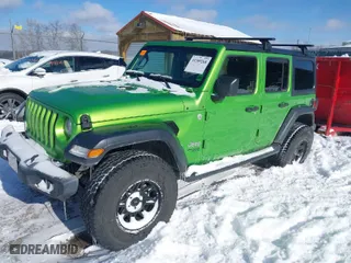 2019 Jeep Wrangler Unlimited Sport with VIN 1C4HJXDG6KW578717, listed as a IAAI auction lot 41309268 with 56,653 mi miles. Bid and sale history available at carsss.com. Image 2.