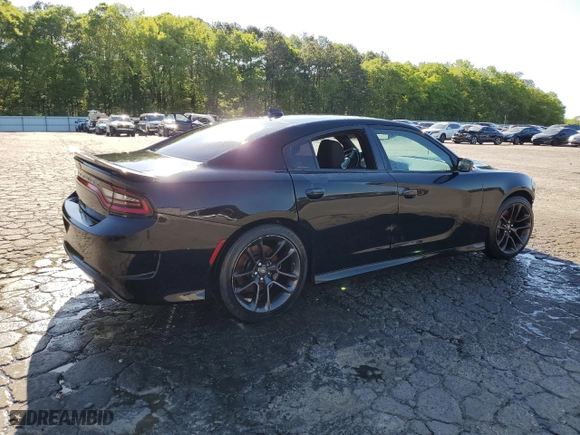 2021 Dodge Charger Scat Pack with VIN 2C3CDXGJ9MH515531, listed as a Copart auction lot 45880045 with 87,689 mi miles and Salvage Title. Bid and sale history available at carsss.com. Image 3.