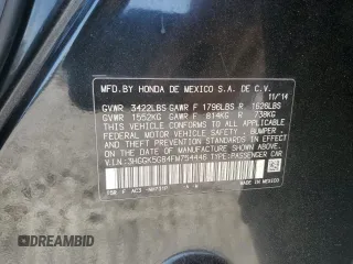 2015 Honda Fit EX с VIN 3HGGK5G84FM754446, выставлен на аукционе Copart как лот 50139015 с пробегом 111 256 миль миль и Списание • Salvage title. История ставок и продаж доступна на DreamBid. Изображение 14.