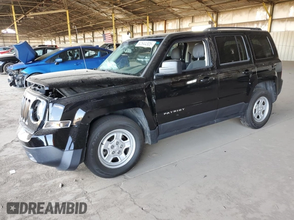 2016 Jeep Patriot Sport z VIN 1C4NJPBA3GD810579, wystawiony jako Copart lot #62644305 z przebiegiem 96 481 mil mil oraz Szkoda całkowita • Salvage title. Historia ofert i sprzedaży dostępna na DreamBid. Obrazek 1.