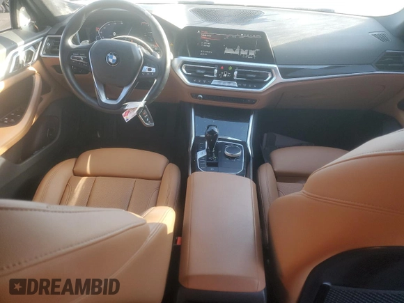2023 BMW 4 Series 430i xDrive with VIN WBA73AV05PFN90009, listed as a Copart auction lot 85745004 with 41,736 mi miles and Salvage title. Bid and sale history available at DreamBid. Image 8.
