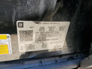 2017 Chevrolet Traverse LT with VIN 1GNKRHKD9HJ338586, listed as a Copart auction lot 58360584 with 89,066 mi miles and Salvage Title. Bid and sale history available at DreamBid. Image 13.