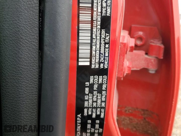2017 Jeep Renegade Altitude z VIN ZACCJBBB5HPF36291, wystawiony jako Copart lot #51843185 z przebiegiem 53 200 mil mil oraz Szkoda całkowita • Salvage title. Historia ofert i sprzedaży dostępna na DreamBid. Obrazek 14.