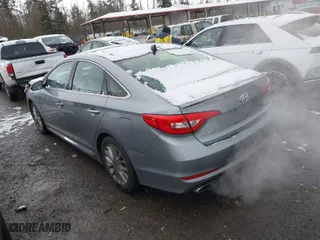 2015 Hyundai Sonata 2.4L Sport with VIN 5NPE34AF1FH076863, listed as a IAAI auction lot 41458535 with 168,605 mi miles. Bid and sale history available at carsss.com. Image 3.