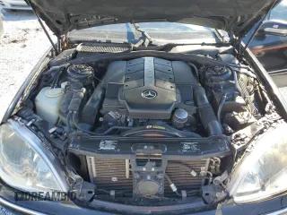 2001 Mercedes-Benz S-Class with VIN WDBNG75J91A206360, listed as a Copart auction lot 44609455 with 0 mi miles and Salvage Title. Bid and sale history available at carsss.com. Image 11.