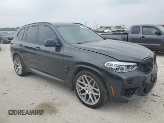 2020 BMW X3 M Competition with VIN 5YMTS0C0XL9B70198, listed as a Copart auction lot 56291694 with 46,040 mi miles and Salvage Title. Bid and sale history available at carsss.com. Image 4.