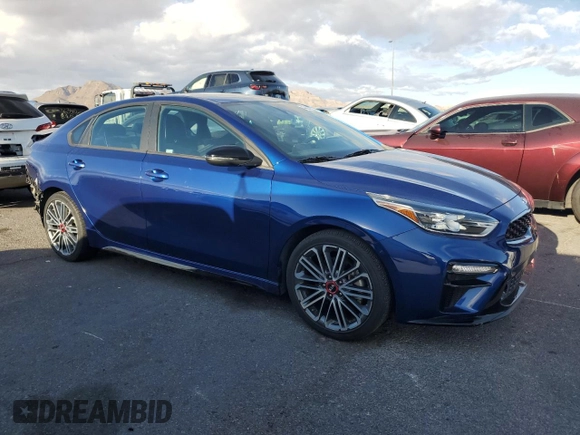 2021 Kia Forte GT with VIN 3KPF44AC4ME274670, listed as a Copart auction lot 47282745 with 31,868 mi miles and Salvage Title. Bid and sale history available at carsss.com. Image 4.