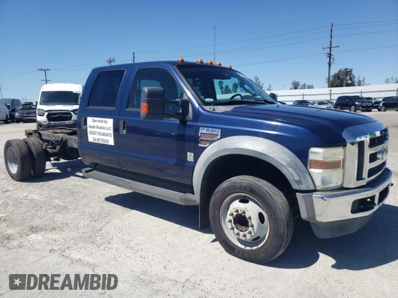 2008 Ford F-550 XL with VIN 1FDAW56R78ED93561, listed as a Copart auction lot 49654555 with 134,722 mi miles and Clean Title. Bid and sale history available at carsss.com. Image 4.