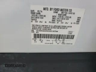 2016 Ford Police Interceptor Utility z VIN 1FM5K8AR9GGC35764, wystawiony jako Copart lot #54386065 z przebiegiem Nie podano mil oraz Szkoda całkowita • Salvage title. Historia ofert i sprzedaży dostępna na DreamBid. Obrazek 13.