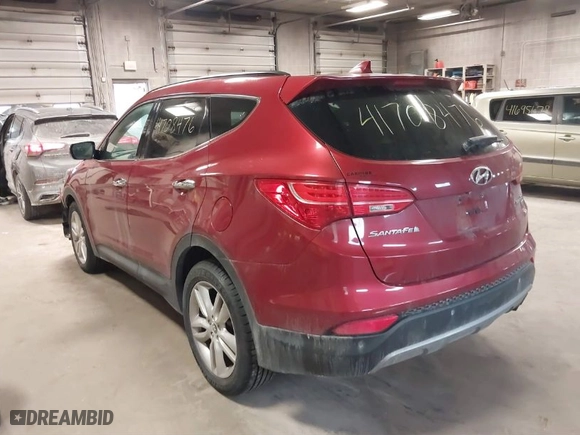 2014 Hyundai Santa Fe Sport with VIN 5XYZWDLA7EG169757, listed as a IAAI auction lot 41708476 with NaN miles. Bid and sale history available at carsss.com. Image 3.