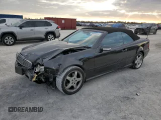 2003 Mercedes-Benz CLK 4.3L with VIN WDBLK70G83T131028, listed as a Copart auction lot 81419254 with 77,463 mi miles and Non Repairable. Bid and sale history available at carsss.com. Image 1.