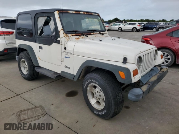 1997 Jeep Wrangler Sport with VIN 1J4FY19S9VP430180, listed as a Copart auction lot 74774704 with 0 mi miles and Salvage Title. Bid and sale history available at carsss.com. Image 4.