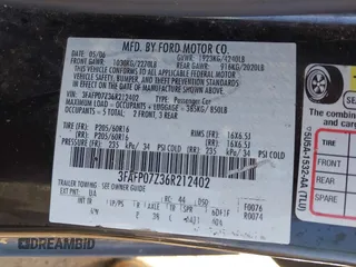 2006 Ford Fusion SE with VIN 3FAFP07Z36R212402, listed as a IAAI auction lot 41856904 with 136,690 mi miles and . Bid and sale history available at DreamBid. Image 9.