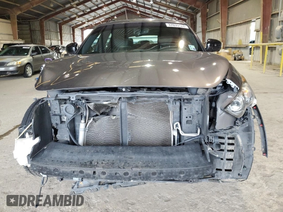 2017 Infiniti QX70 with VIN JN8CS1MU0HM141332, listed as a Copart auction lot 37035124 with 110,791 mi miles and Salvage title. Bid and sale history available at DreamBid. Image 5.