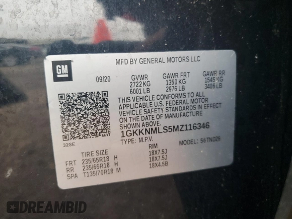 2021 GMC Acadia SLT with VIN 1GKKNMLS5MZ116346, listed as a Copart auction lot 45545665 with 31,214 mi miles and Salvage Title. Bid and sale history available at carsss.com. Image 13.