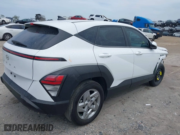 2024 Hyundai Kona SE with VIN KM8HA3AB7RU131235, listed as a IAAI auction lot 41971756 with 10,568 mi miles. Bid and sale history available at carsss.com. Image 4.