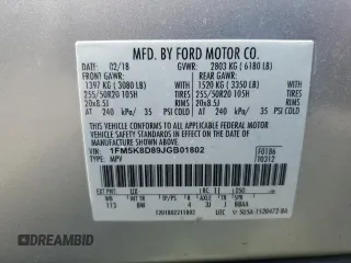 2018 Ford Explorer XLT with VIN 1FM5K8D89JGB01802, listed as a Copart auction lot 51466695 with 153,831 mi miles and Salvage Title. Bid and sale history available at DreamBid. Image 13.