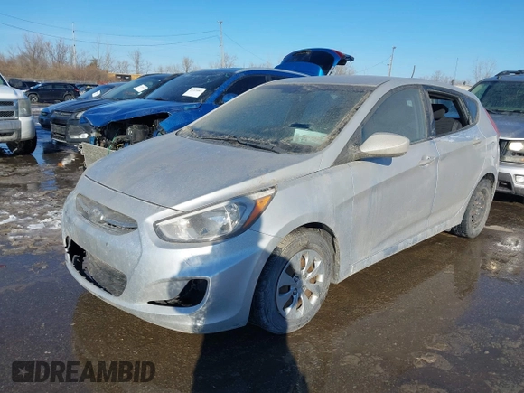 2017 Hyundai Accent SE with VIN KMHCT5AE8HU338564, listed as a IAAI auction lot 41359420 with 108,828 mi miles. Bid and sale history available at carsss.com. Image 2.