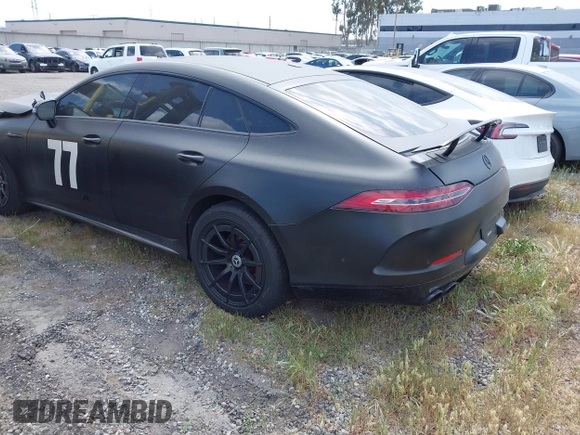 2019 Mercedes-Benz AMG GT with VIN WDD7X6BB6KA007629, listed as a IAAI auction lot 41782028 with 69,815 mi miles. Bid and sale history available at carsss.com. Image 3.