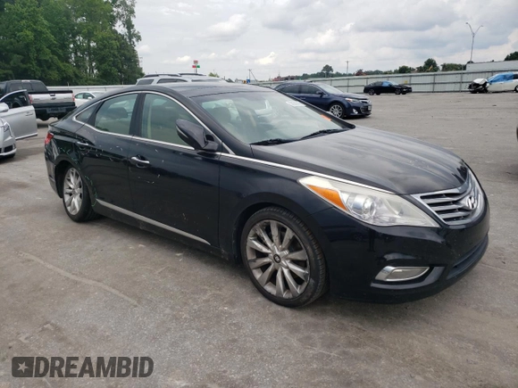 2013 Hyundai Azera with VIN KMHFH4JGXDA198345, listed as a Copart auction lot 58256945 with 102,711 mi miles and Salvage title. Bid and sale history available at DreamBid. Image 4.