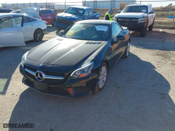 2017 Mercedes-Benz SLC with VIN WDDPK3JA1HF136086, listed as a IAAI auction lot 41118978 with 75,218 mi miles. Bid and sale history available at carsss.com. Image 17.