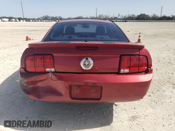 2007 Ford Mustang Deluxe with VIN 1ZVFT80N875310371, listed as a Copart auction lot 46859605 with 163,219 mi miles and Salvage Title. Bid and sale history available at carsss.com. Image 6.