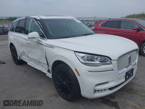 2022 Lincoln Aviator Reserve with VIN 5LM5J7XC5NGL07327, listed as a IAAI auction lot 42431662 with 33,536 mi miles and . Bid and sale history available at DreamBid. Image 1.