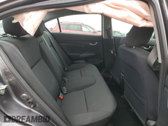 2015 Honda Civic Sedan LX with VIN 19XFB2F58FE092963, listed as a Copart auction lot 53716395 with 65,734 mi miles and Salvage Title. Bid and sale history available at carsss.com. Image 10.