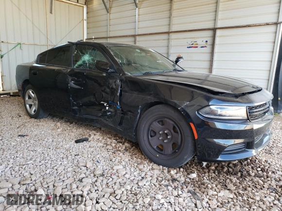 2019 Dodge Charger Police with VIN 2C3CDXAT2KH592510, listed as a Copart auction lot 47038855 with 79,147 mi miles and Salvage title. Bid and sale history available at DreamBid. Image 4.