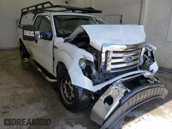 2010 Ford F-150 XL with VIN 1FTVX1CV2AKE27264, listed as a Copart auction lot 49683895 with 405,546 mi miles and Salvage title. Bid and sale history available at DreamBid. Image 4.