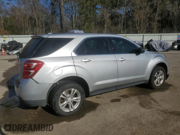 2017 Chevrolet Equinox LS with VIN 2GNALBEK1H1524489, listed as a Copart auction lot 46177015 with 143,742 mi miles and Salvage Title. Bid and sale history available at carsss.com. Image 3.