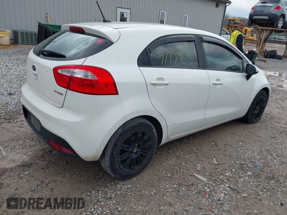 2012 Kia Rio EX with VIN KNADN5A31C6041521, listed as a IAAI auction lot 41994678 with 142,229 mi miles. Bid and sale history available at carsss.com. Image 4.