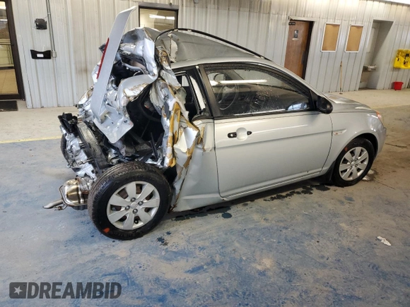 2008 Hyundai Accent GS with VIN KMHCM36C88U091524, listed as a Copart auction lot 47637975 with 0 mi miles and Salvage Title. Bid and sale history available at carsss.com. Image 3.