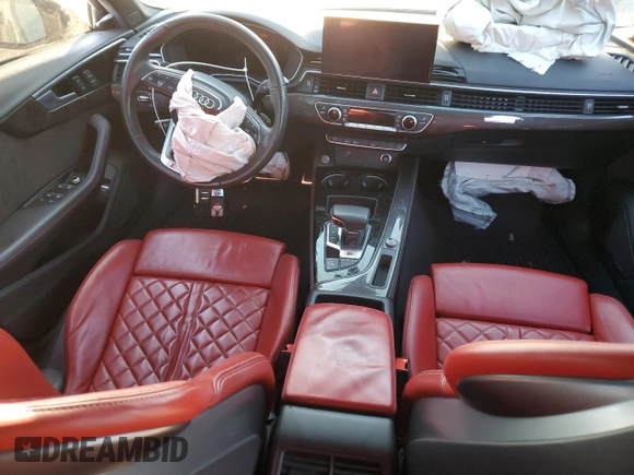 2021 Audi S4 Premium Plus with VIN WAUB4AF44MA027812, listed as a Copart auction lot 42295045 with 0 mi miles and Salvage Title. Bid and sale history available at carsss.com. Image 8.