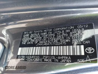 2012 Scion xD z VIN JTKKU4B47C1022475, wystawiony jako IAAI lot #42343822 z przebiegiem 56 521 mil mil oraz . Historia ofert i sprzedaży dostępna na DreamBid. Obrazek 9.