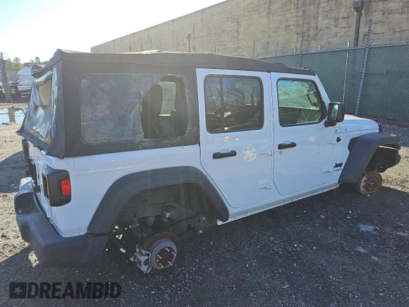 2022 Jeep Wrangler Unlimited Sport with VIN 1C4HJXDN7NW270183, listed as a Copart auction lot 80512144 with 10,935 mi miles and Clean Title. Bid and sale history available at DreamBid. Image 3.