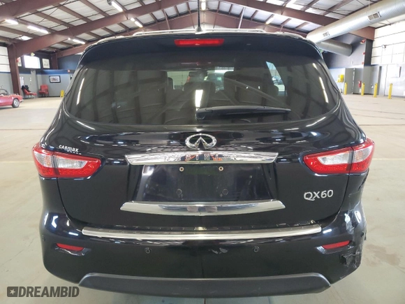 2015 Infiniti QX60 with VIN 5N1AL0MM7FC526380, listed as a Copart auction lot 49130175 with 145,483 mi miles and Salvage Title. Bid and sale history available at carsss.com. Image 6.